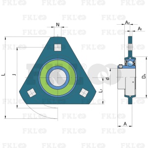 Подшипниковый узел UEC207-2S - изображение 6
