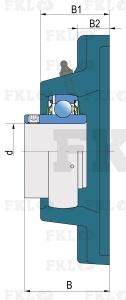 Подшипниковый узел LEF214-2F - изображение 3