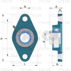 Подшипниковый узел LEN203-2F - изображение 5