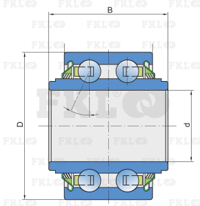 Подшипник шариковый двухрядный 5206KPP3 - изображение 2