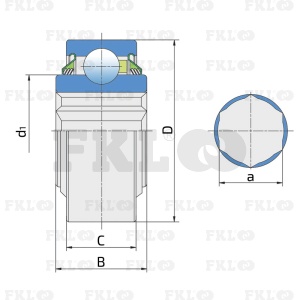 Подшипник шариковый 206KPP3 - изображение 2