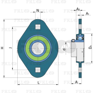 Подшипниковый узел UEC208-2S - изображение 6