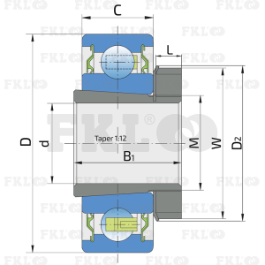 Подшипник шариковый UH209/30-2S.SH* (380706) - изображение 2