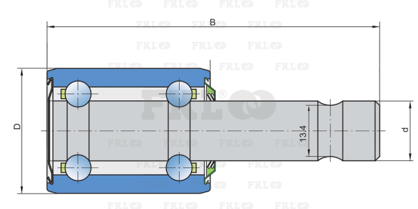 Подшипник шариковый двухрядный 885154B.1 - изображение 1