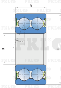 Подшипник шариковый двухрядный 3307B-2RS1 - изображение 2