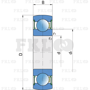 Подшипник шариковый самоустанавливающийся 1726206-2RS1 - изображение 2