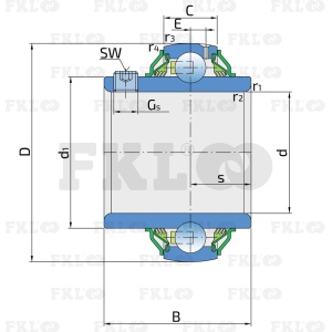 Подшипник шариковый самоустанавливающийся LE210-2TB - изображение 3