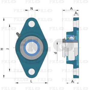 Подшипниковый узел со втулкой LKN208-2F+H2308 - изображение 5