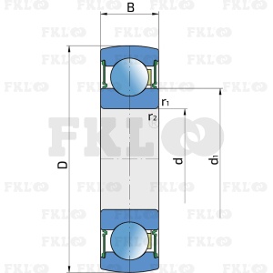 Подшипник шариковый самоустанавливающийся 1726204-2RS1 - изображение 2