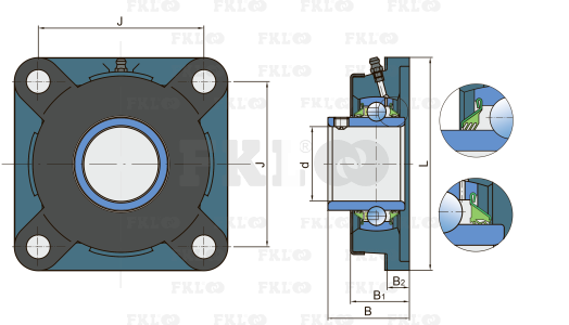 Подшипниковый узел LEFN210-2PC - изображение 2