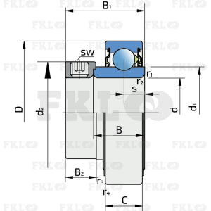 Подшипник шариковый UY204-2S.SH - изображение 3