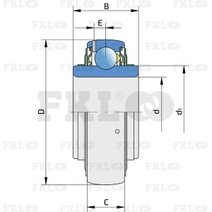 Подшипник шариковый самоустанавливающийся LS205-2F - изображение 2