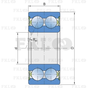 Подшипник шариковый двухрядный 3307B-2RS1 - изображение 3