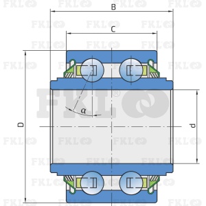 Подшипник шариковый двухрядный 5206KPP3 - изображение 3